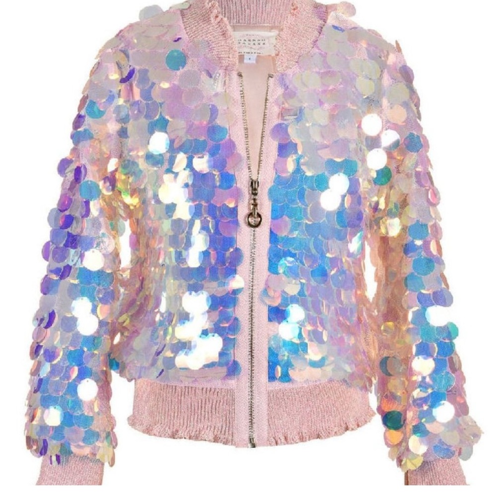 Hannah Banana Pink Sequin Kids Jacket